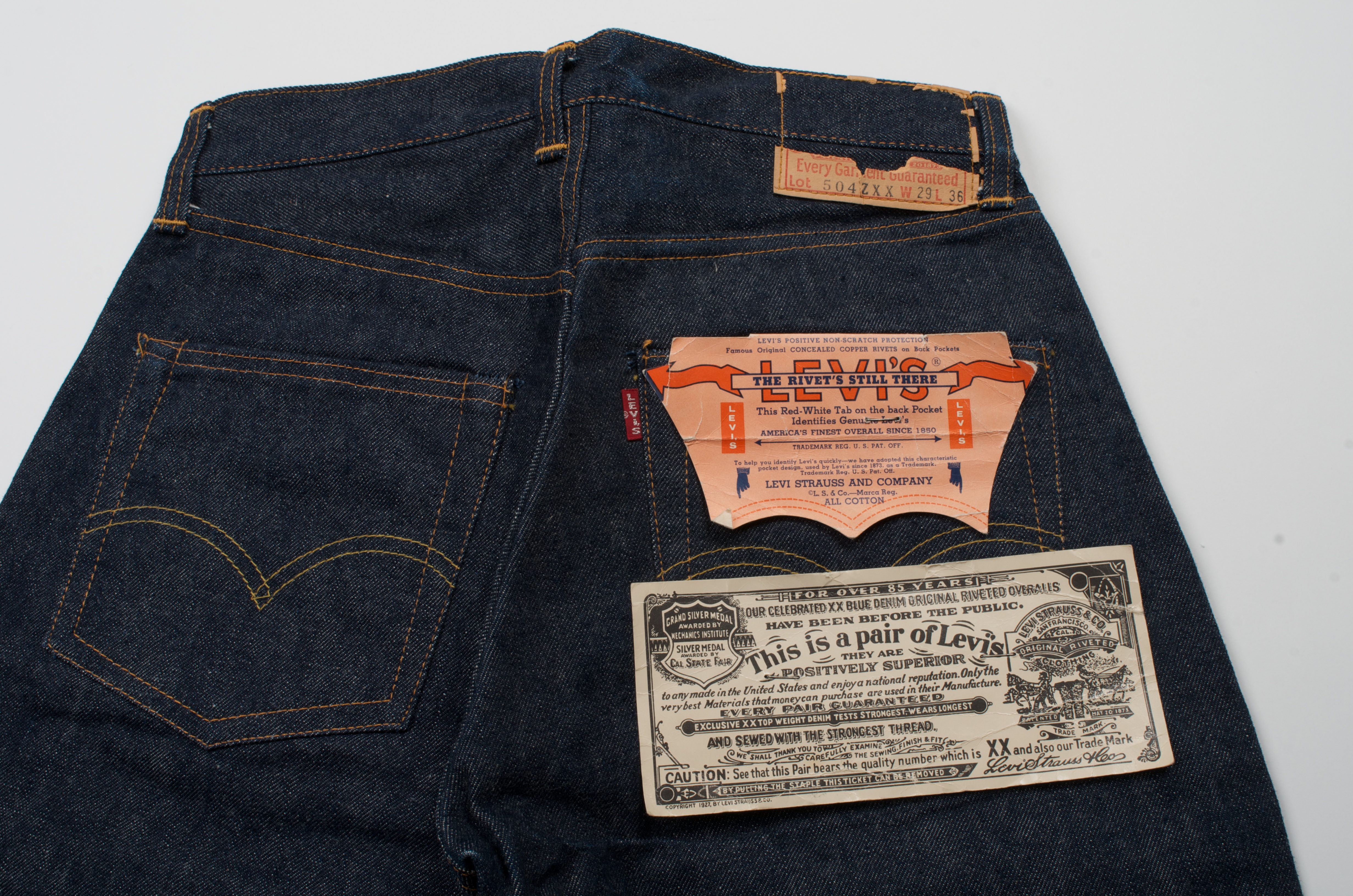 Guarantee Ticket from a pair of 1950s 501® jeans.